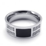 Beautiful Design Color Brilliancy to Have a Long Story Titanium Ring