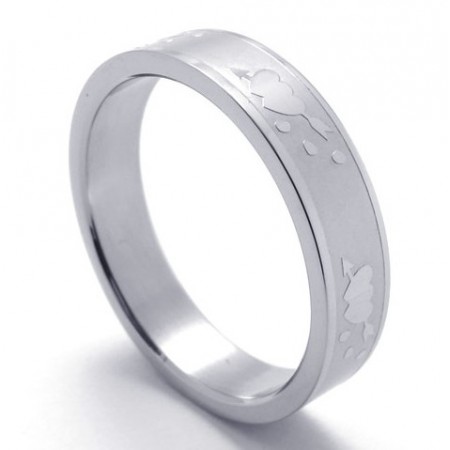 Finely Processed Color Brilliancy to Enjoy High Reputation at Home and Abroad Titanium Ring