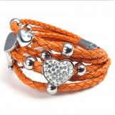 Beautiful Design Beautiful in Colors Reliable Quality Stainless Leather Bracelet