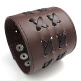 Finely Processed Delicate Colors Reliable Quality Titanium Leather Bangle