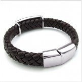 Deft Design Delicate Colors Reliable Quality Titanium Leather Bracelet