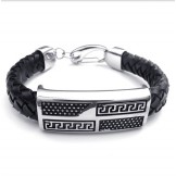 Deft Design Delicate Colors Superior Quality Titanium Leather Bracelet