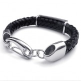 Attractive Design Delicate Colors Excellent Quality Titanium Leather Bracelet