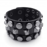 Modern Design Delicate Colors Excellent Quality Titanium Leather Bracelet