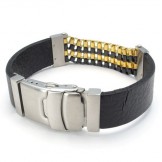 Attractive Design Beautiful in Colors Excellent Quality Titanium leather Bracelet