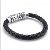 Modern Design Delicate Colors Reliable Quality Titanium Leather Bracelet