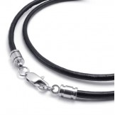 Deft Design Delicate Colors Excellent Quality Titanium Leather Necklace