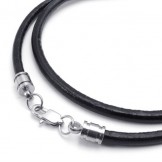 Deft Design Delicate Colors Excellent Quality Titanium Leather Necklace
