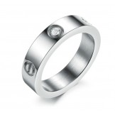 Selling Well all over the World Titanium Ring With Diamond