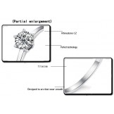 Complete in Specifications Female Titanium Ring With Rhinestone