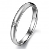 Reliable Quality Female Titanium Ring With Rhinestone