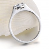 Stable Quality Titanium Ring With Rhinestone
