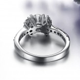 Wide Varieties Female Heart and Arrow Cut Titanium Ring With Rhinestone