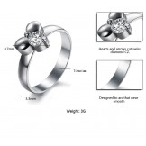 Well-known for Its Fine Quality Female Titanium Ring With Rhinestone