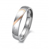 Reliable Quality Sweetheart Titanium Ring For Lovers 