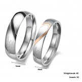 Reliable Quality Sweetheart Titanium Ring For Lovers 