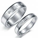 Stable Quality Exquisite Titanium Ring For Lovers 