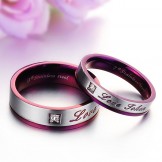 Superior Quality Purple Titanium Ring For Lovers