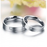 Quality and Quantity Assured Endless Love Titanium Ring For Lovers