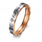 Reliable Reputation Titanium Ring For Lovers With Rhinestone