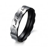 Reliable Reputation Titanium Ring For Lovers With Rhinestone