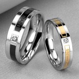 The King of Quantity Titanium Ring For Lovers With Diamond