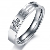 Selling Well all over the World Titanium Ring For Lovers With Rhinestone