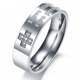 Selling Well all over the World Titanium Ring For Lovers With Rhinestone