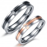to Enjoy High Reputation at Home and Abroad Titanium Ring For Lovers 