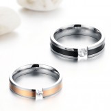 Dependable Performance Titanium Ring For Lovers With Rhinestone