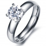 Durable in Use Female Titanium Ring With Rhinestone