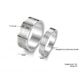 Excellent Quality English Bible Titanium Ring For Lovers