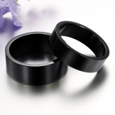 to Win Warm Praise from Customers Black Titanium Ring For Lovers 