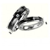 Dependable Performance Black Titanium Ring For Lovers