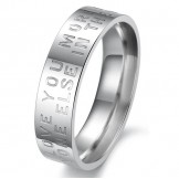 Excellent Quality White Titanium Ring For Lovers 