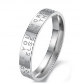 Excellent Quality White Titanium Ring For Lovers 