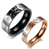 Reliable Quality Decorative Pattern Titanium Ring For Lovers 
