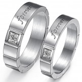 Quality and Quantity Assured Titanium Ring For Lovers With Diamond