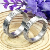 Quality and Quantity Assured Titanium Ring For Lovers With Diamond
