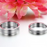 Stable Quality Simple Titanium Ring For Lovers 