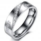 Complete in Specifications Argent Titanium Ring For Lovers 