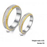 Excellent Quality Scrub Titanium Ring For Lovers 