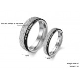 Dependable Performance Black Titanium Ring For Lovers 