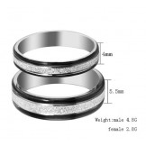 Stable Quality Scrub Titanium Ring For Lovers 