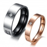 Dependable Performance Roman Numerals Titanium Ring For Lovers 