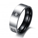 Dependable Performance Roman Numerals Titanium Ring For Lovers 
