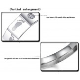 High Quality Layering Titanium Ring For Lovers With Rhinestone