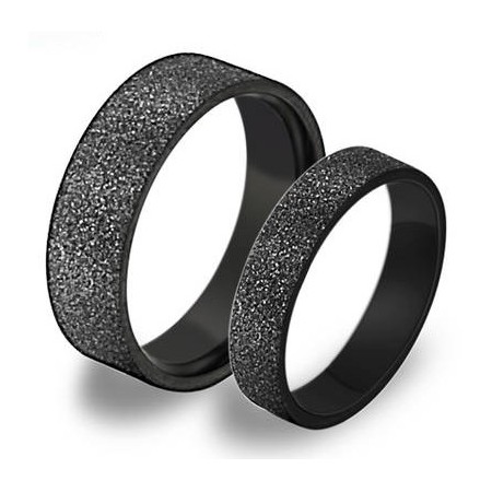 Superior Quality Black Titanium Ring For Lovers 
