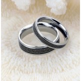 Easy to Use Black Titanium Ring For Lovers 