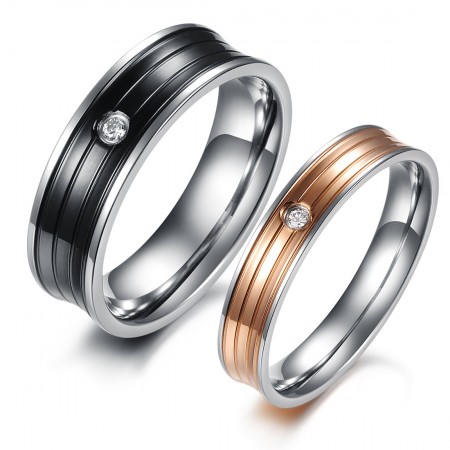 Excellent Quality Concise Titanium Ring For Lovers 